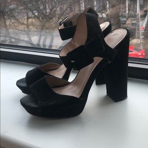 Black platform heels